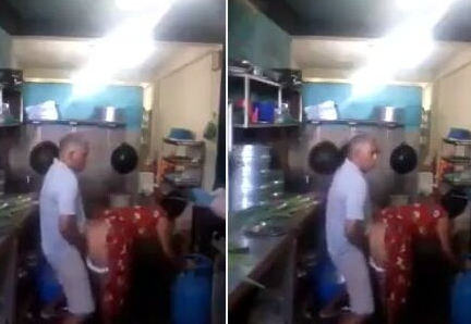 Lagi Masak Si Bapak Langsung Nyosor Aja